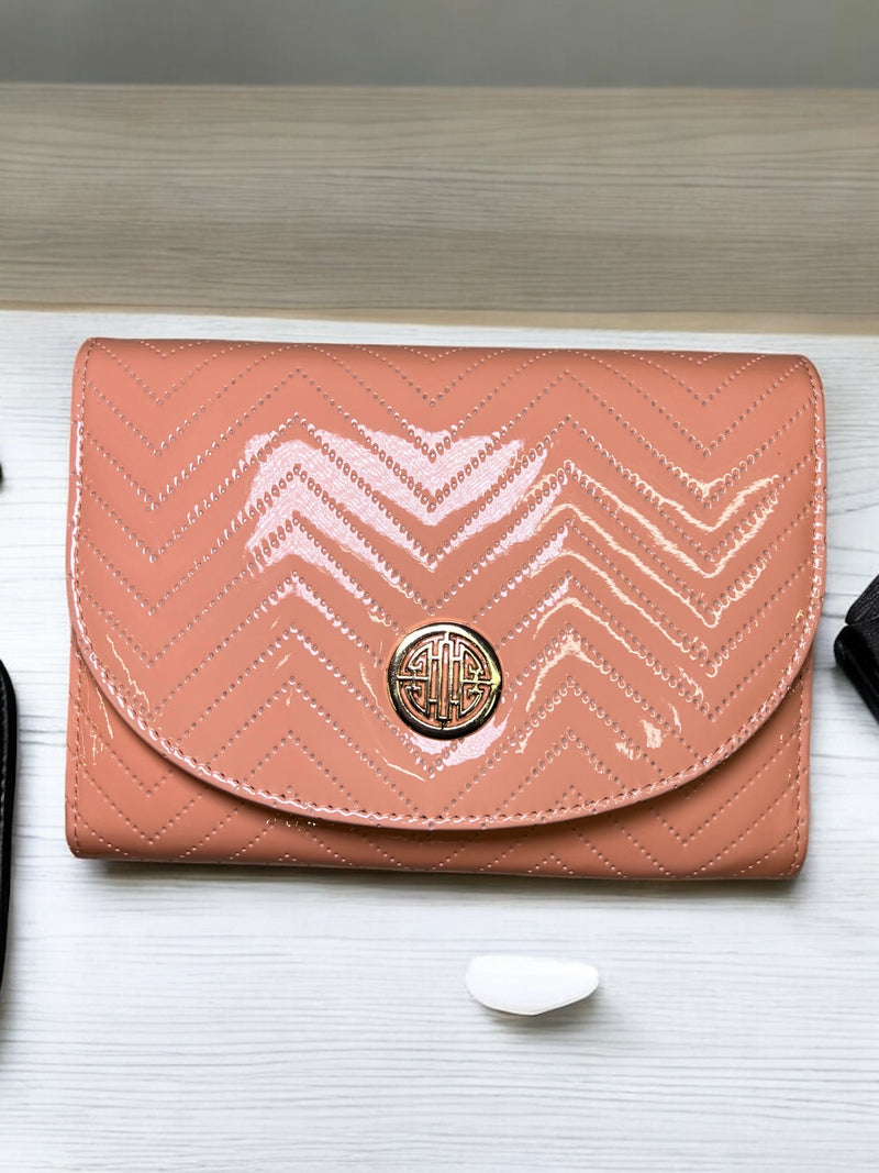 Grenobil 3-Piece Chevron Glossy Wallet Set D-3837