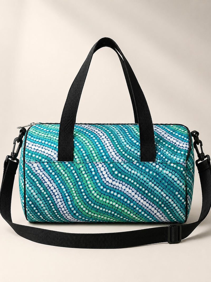 Printed Multi-Purpose Barrel Duffel Bag