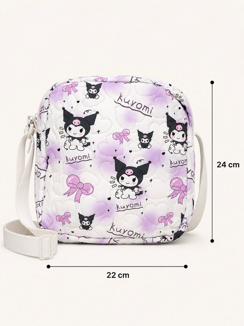 Kuromi Cutie Quilted 3-Piece Kids Backpack Set A-056