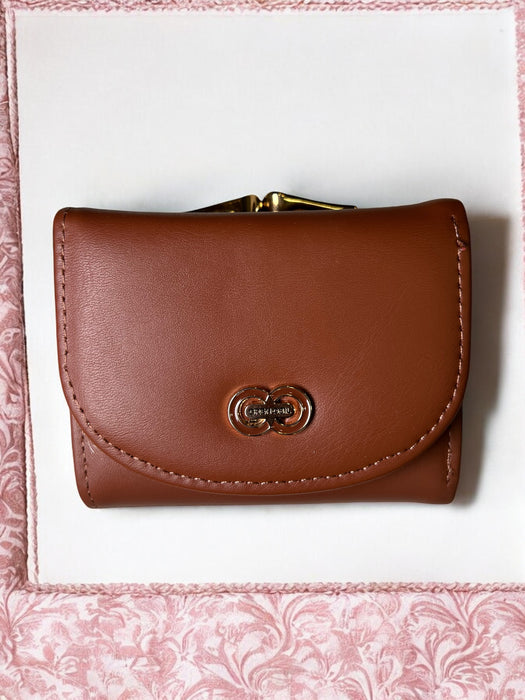 Grenobil Mini Flap Wallet with Gold Accent D-3882