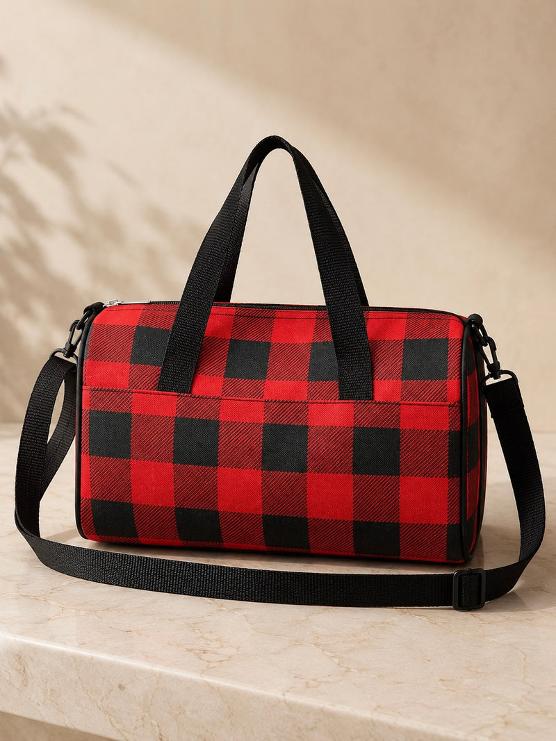 Printed Multi-Purpose Barrel Duffel Bag