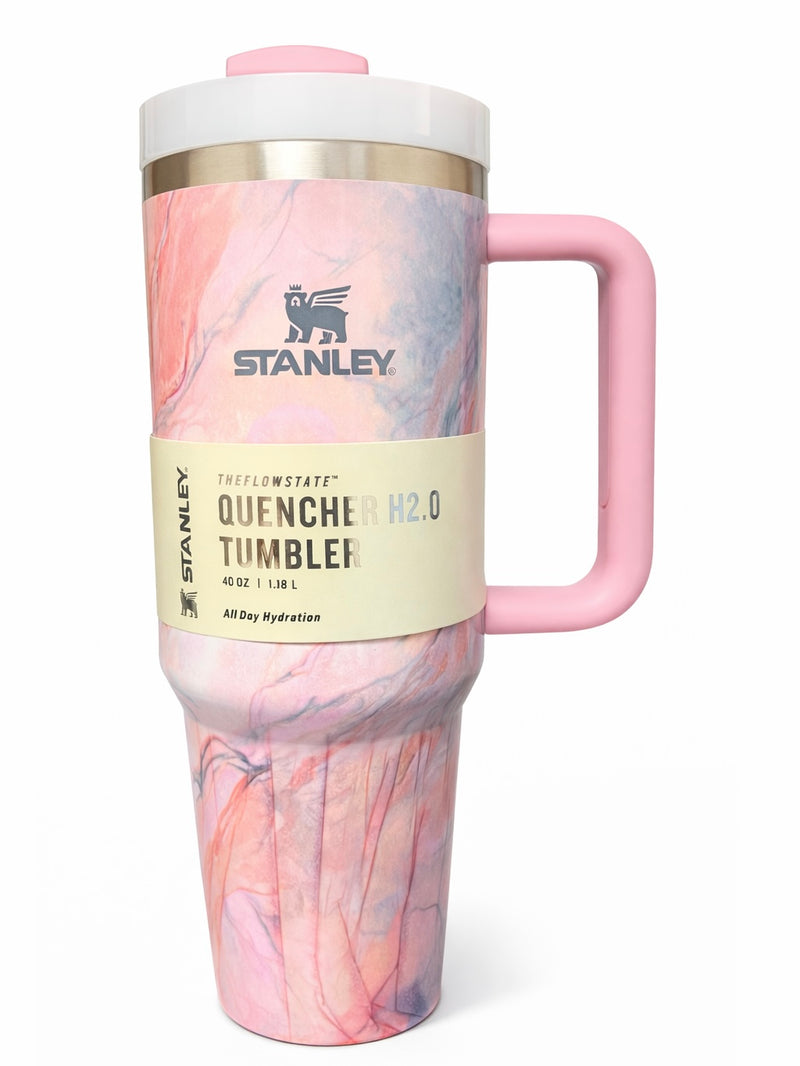 Stanley Quencher H2.0 40oz Marble-Flow Tumbler with Handle 1018-2