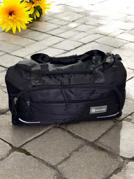 Grenobil Black Duffel Bag – Travel and Gym Companion