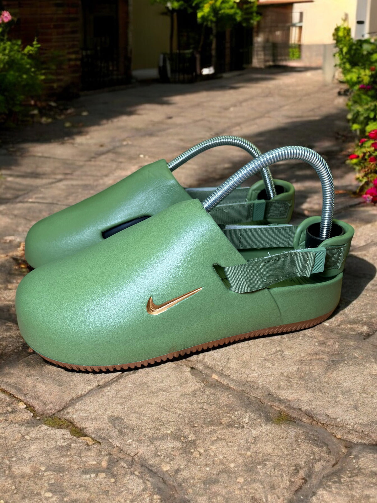 Nike Neon Yellow-Green Slide Clogs with Black Swoosh Nike just announced a new pair of slides nicknamed the  main image 3