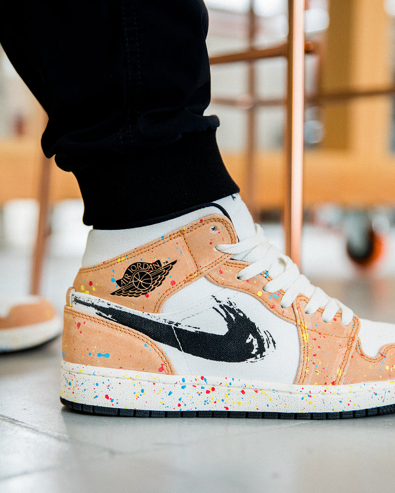 Air Jordan 1 SE Mid Brushstroke Paint Splatter