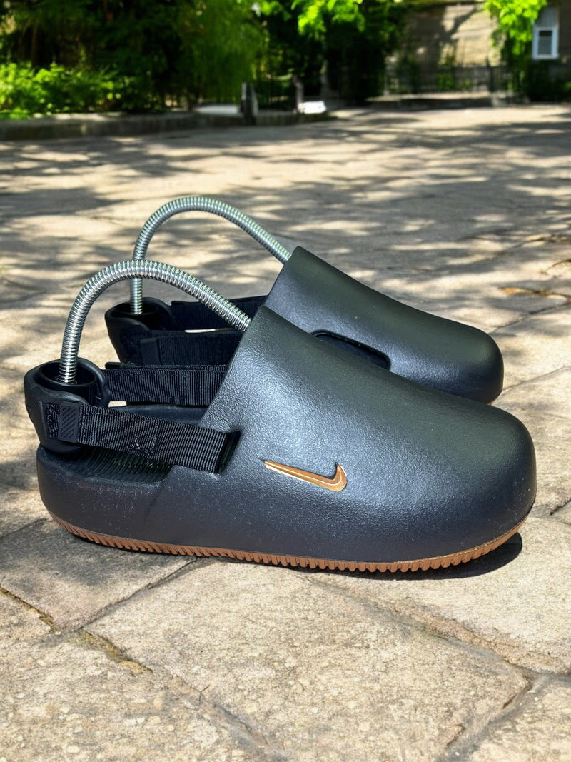 Nike Calm Slide Clogs - Matte with Gold Accents