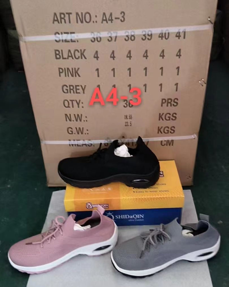 SHIDaQIN AirGlide Knit Lace-Up Sneakers A4-3