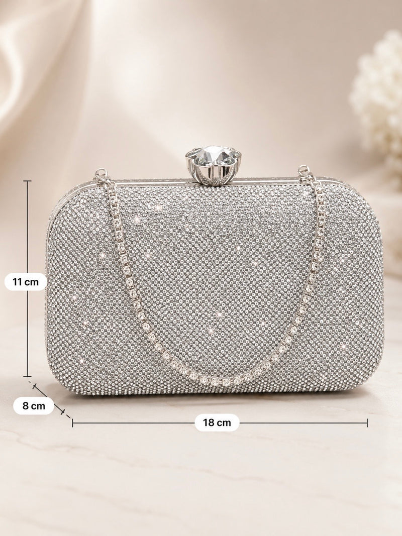 Crystal Luxe Box Clutch Bag A061