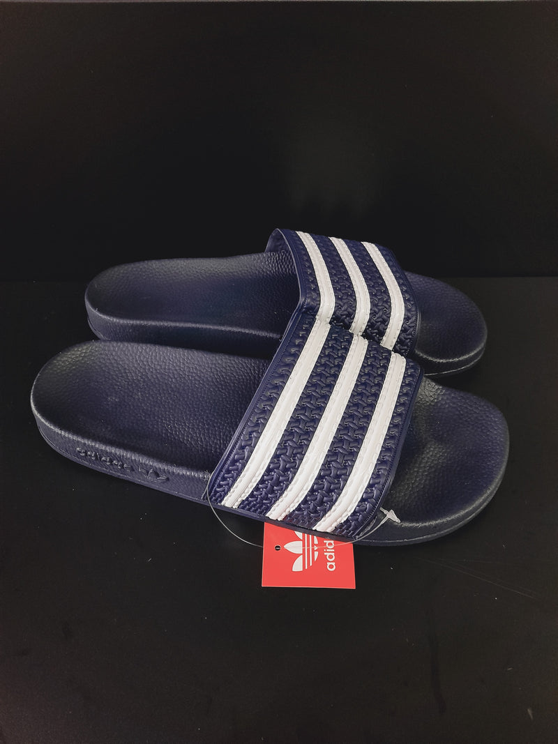 Adidas Striped Textured-Pattern Strap Slides