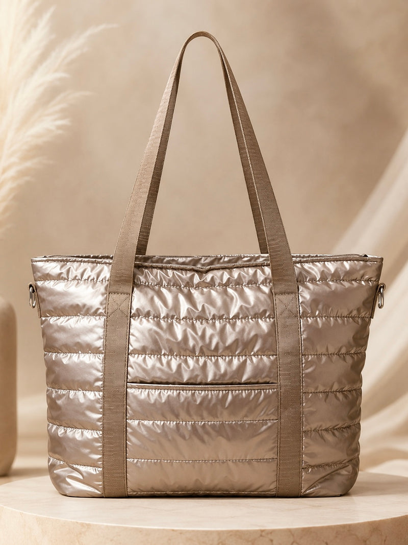 Cloud Carry Large Quilted Puffer Tote Bag A-058
