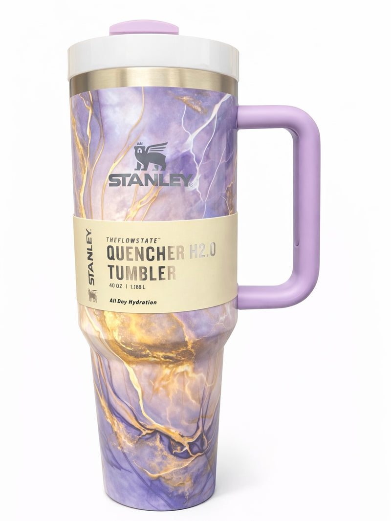 Stanley Quencher H2.0 40oz Marble-Flow Tumbler with Handle 1018-2