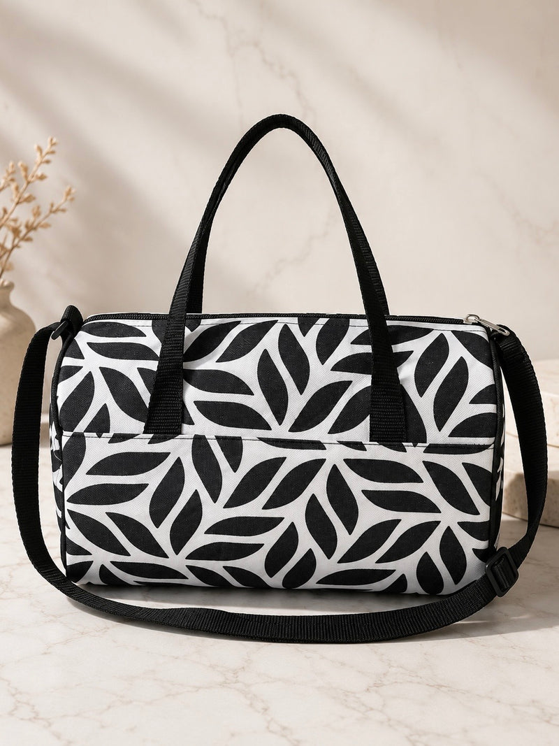 Printed Multi-Purpose Barrel Duffel Bag