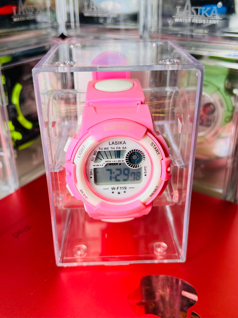 Bright Pink LASIKA K-Sport Digital Watch - Perfect for Active Lifestyles