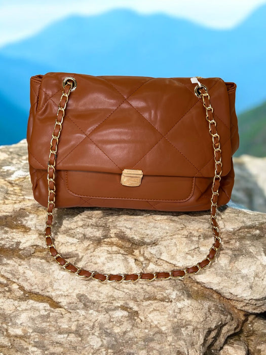 Quilted Luxe Chain Shoulder Bag