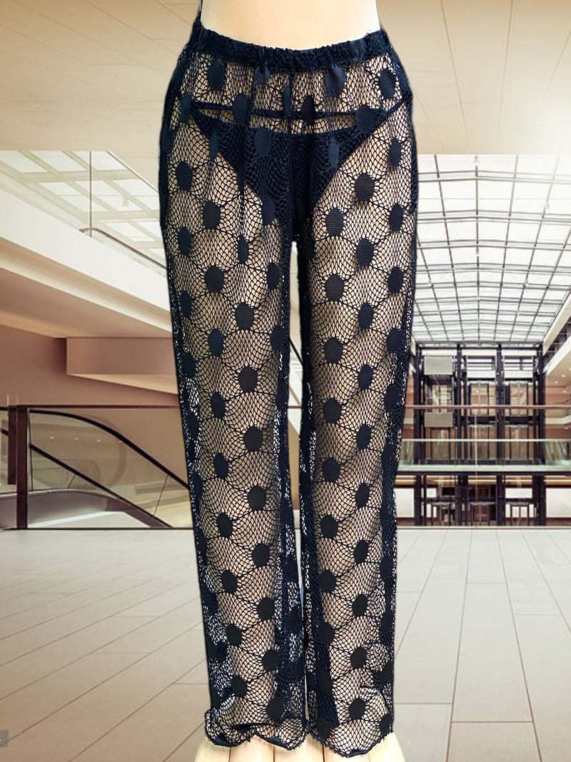 Volaré Fashion One Size LATTICE BEACH COVER UP PANT