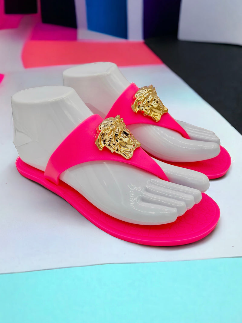 Ladies VERSACE Medusa Head Motif Sandals