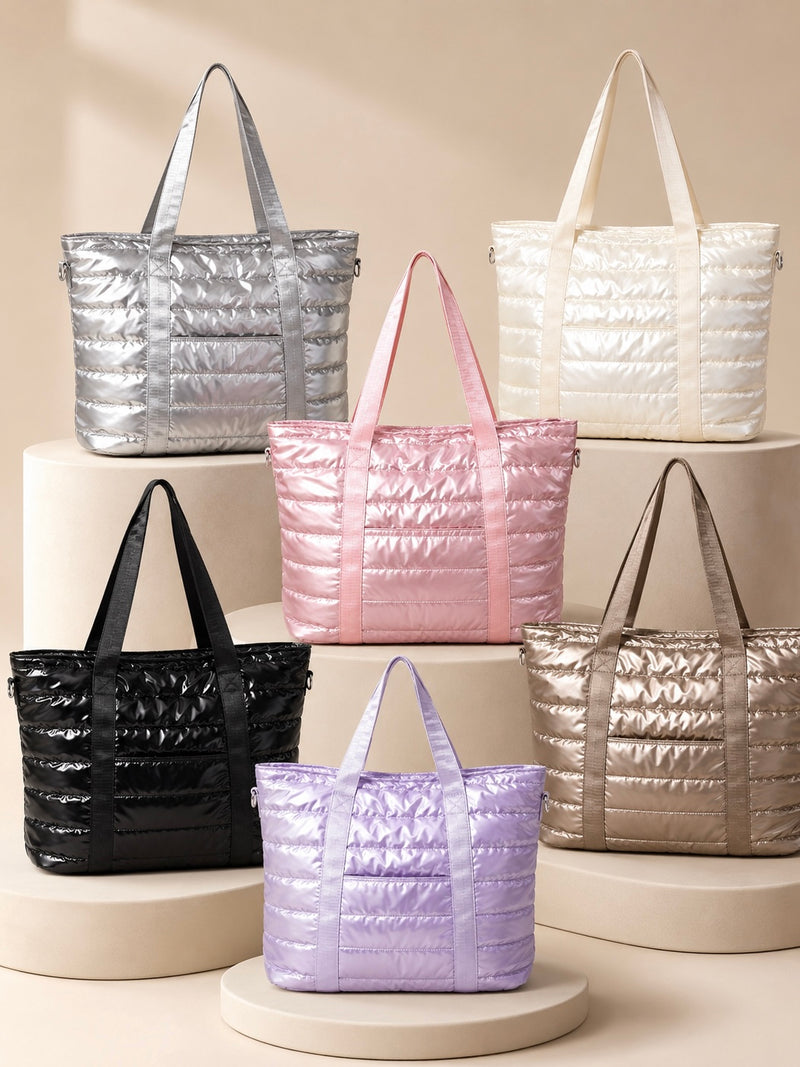 Cloud Carry Large Quilted Puffer Tote Bag A-058