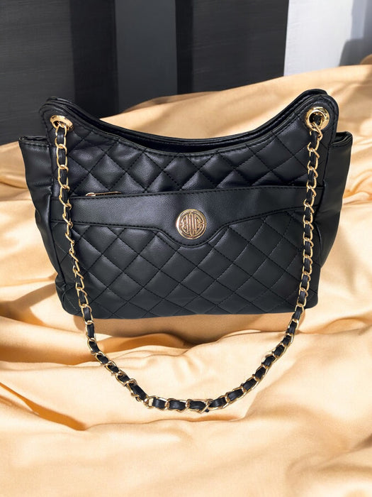 Chic Quilted Chain-Strap Handbag