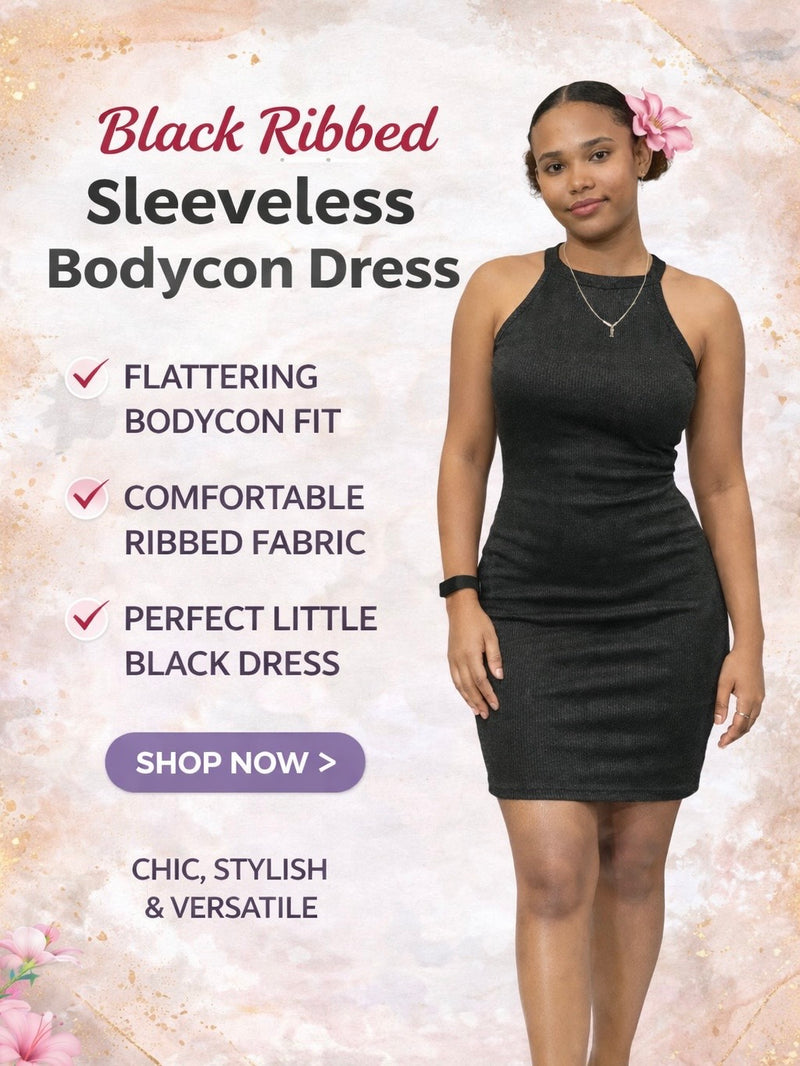 Everyday Muse Ribbed Bodycon Mini Dress AH12