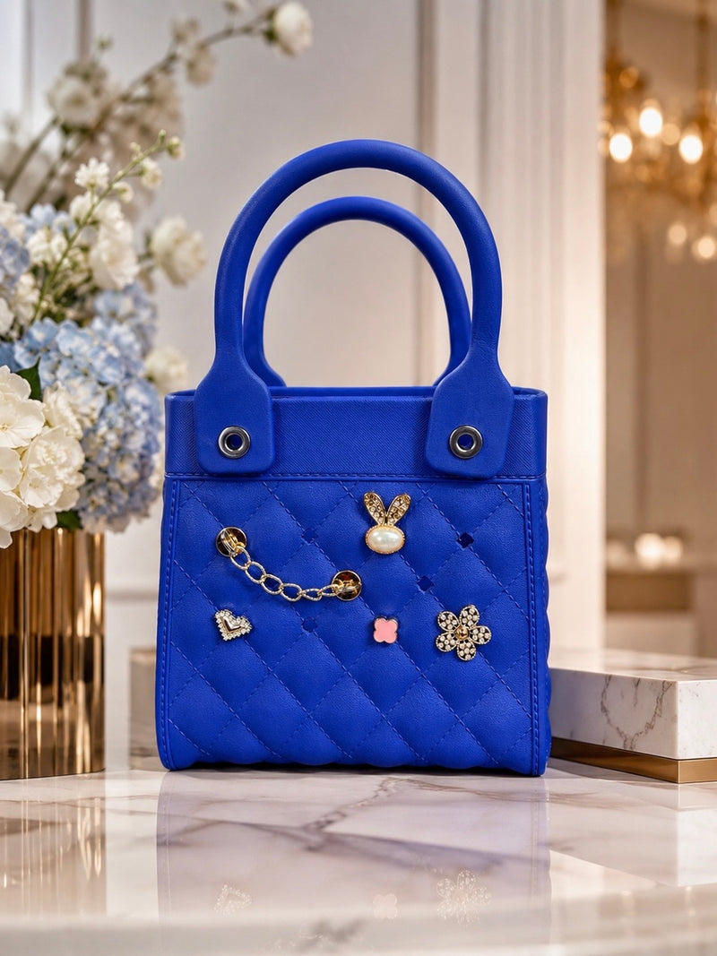 Charm Detail Quilted Mini Handbag A063