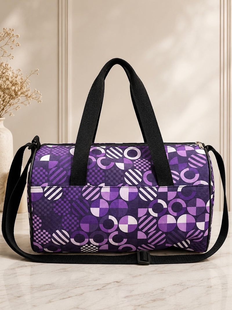 Printed Multi-Purpose Barrel Duffel Bag