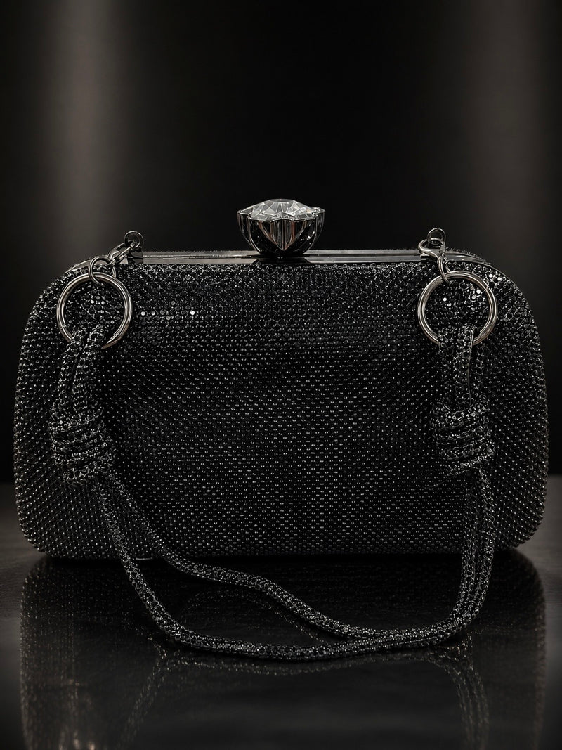 Crystal Luxe Box Clutch Bag A061