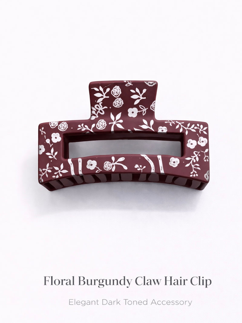 Floral Matte Hair Claw Clip 3058-2