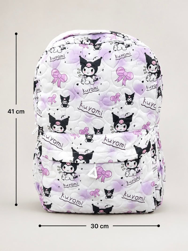 Kuromi Cutie Quilted 3-Piece Kids Backpack Set A-056