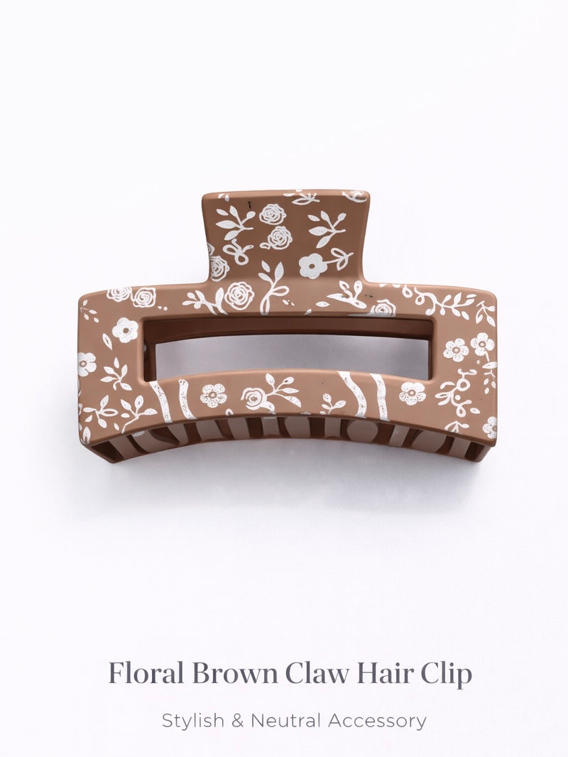 Floral Matte Hair Claw Clip 3058-2