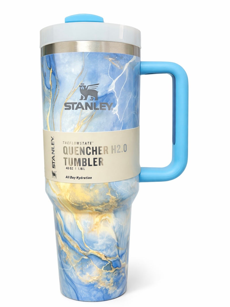 Stanley Quencher H2.0 40oz Marble-Flow Tumbler with Handle 1018-2