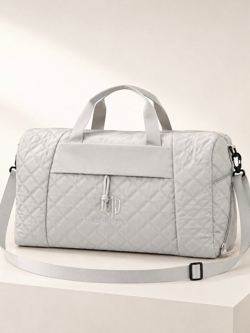 SENMAODA Luxe Quilted Weekend Duffel Bag A-059
