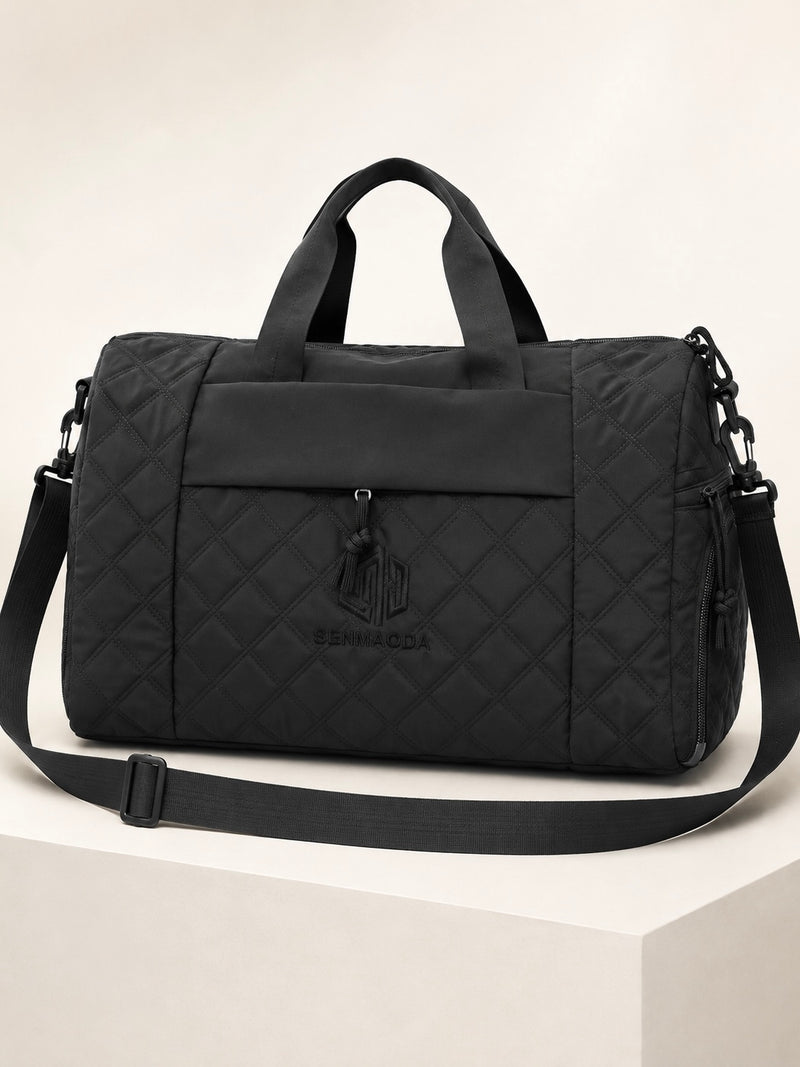 SENMAODA Luxe Quilted Weekend Duffel Bag A-059
