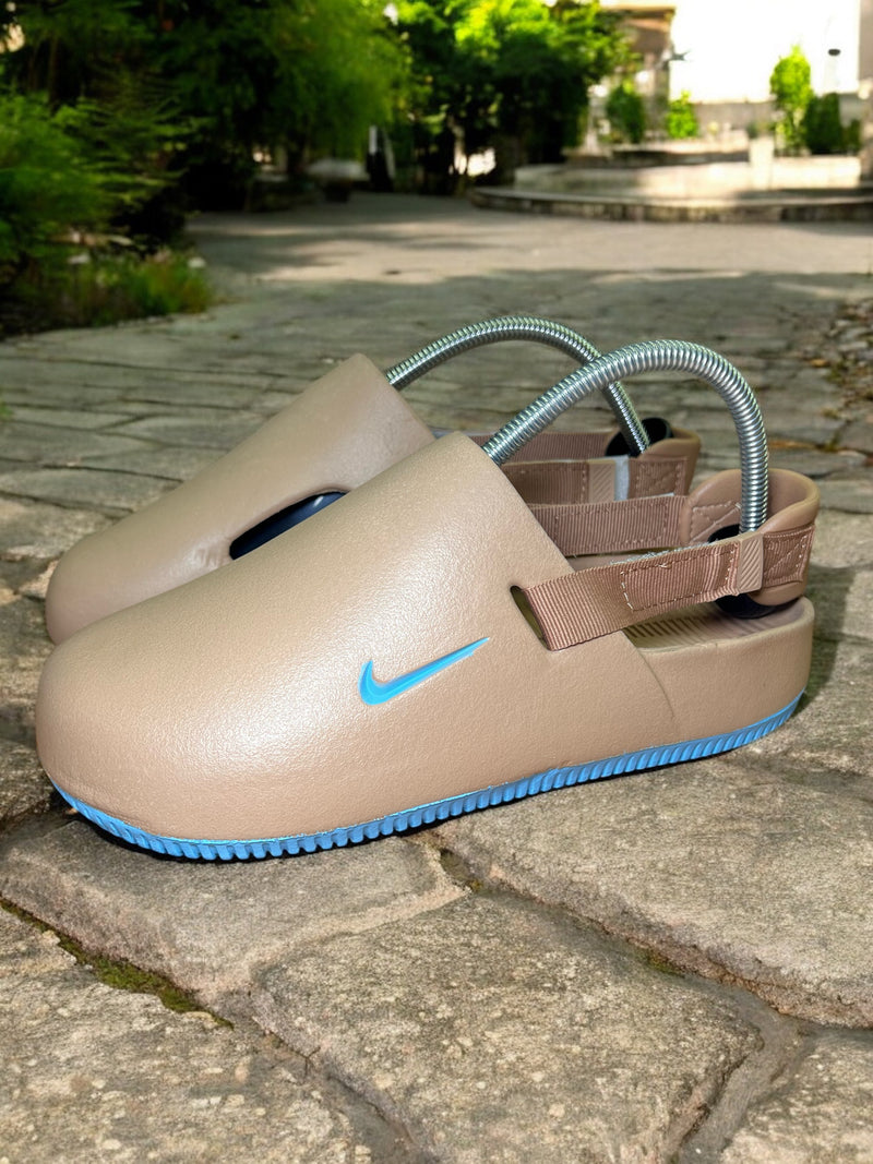 Nike Calm Slide Clogs - Matte with Gold Accents