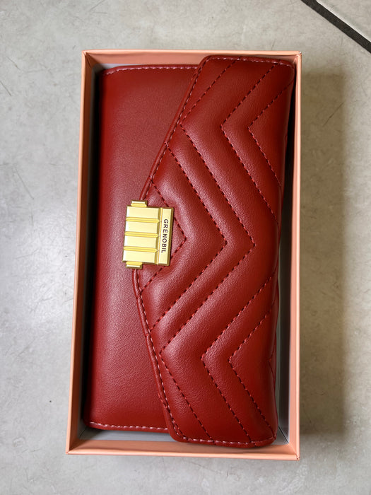 Grenobil Chevron Quilted Wallet D-9192#