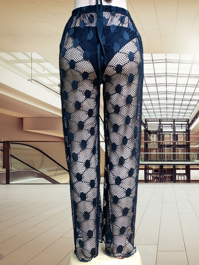 Volaré Fashion One Size LATTICE BEACH COVER UP PANT