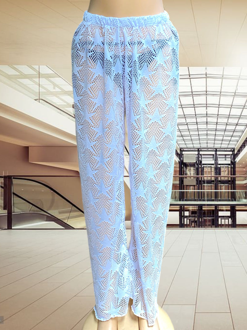 Volaré Fashion One Size LATTICE BEACH COVER UP PANT