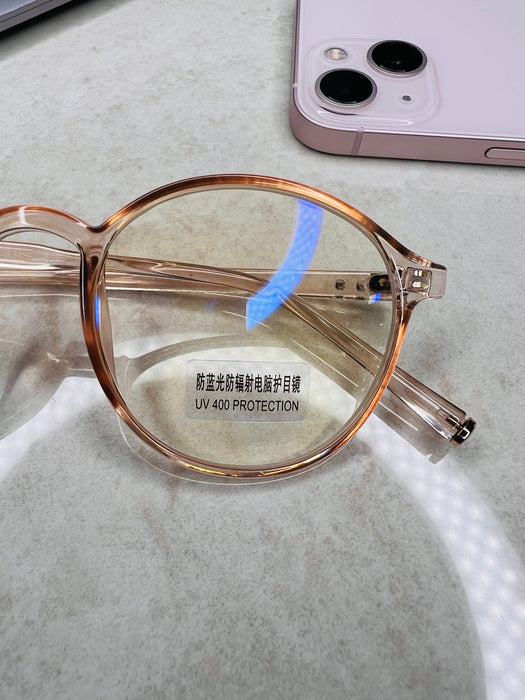 Women Round Frame Anti Blue Light Fashion Eyeglasses