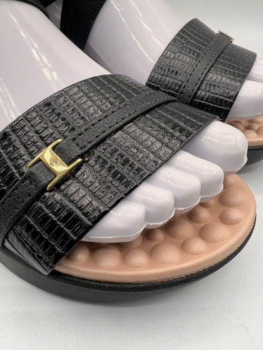 Modare Ladies Comfort Elastic Strap Thick Textured Sole Sandals