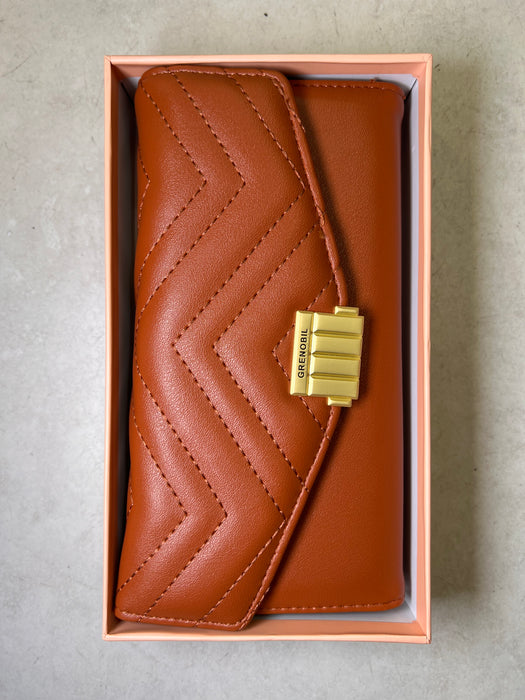 Grenobil Chevron Quilted Wallet D-9192#