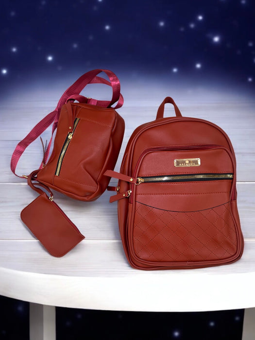 3-Piece Elegant Essentials 3-in-1 Backpack Set