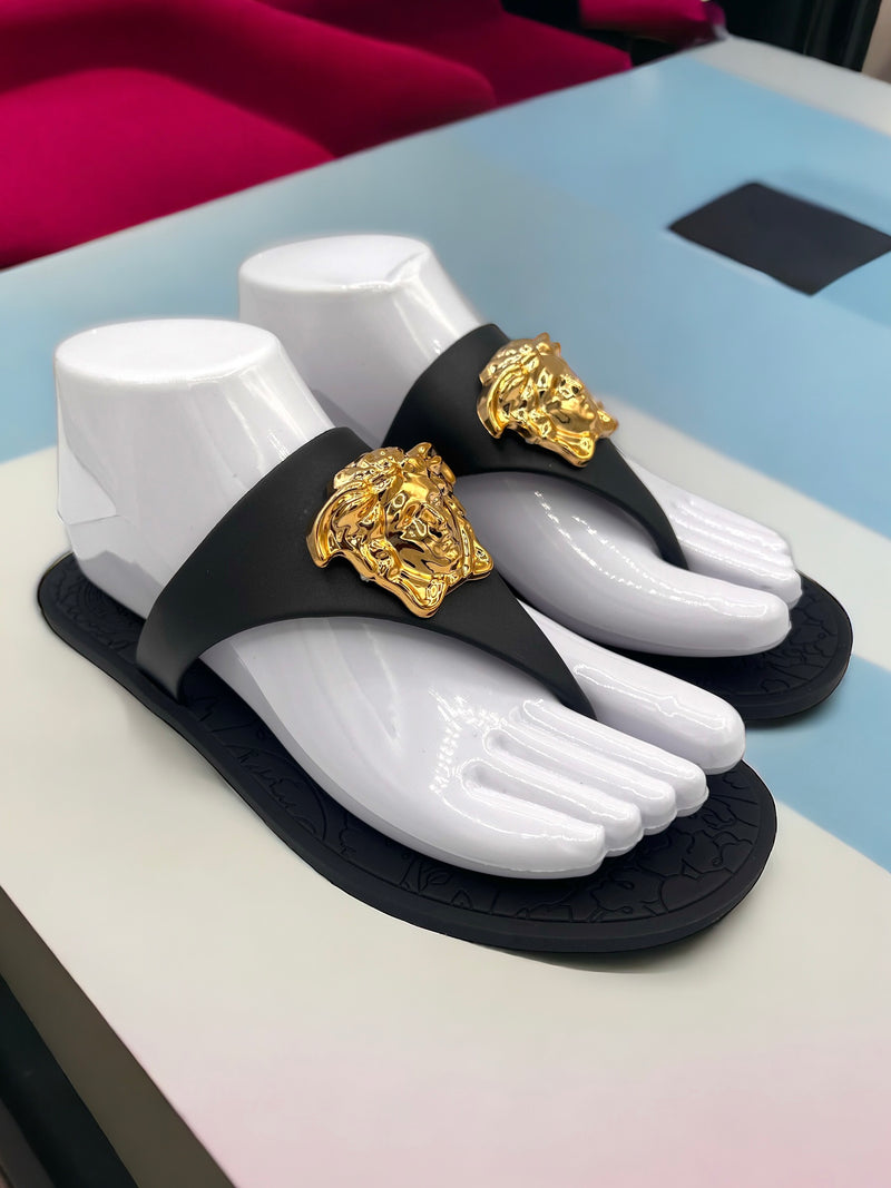 Ladies VERSACE Medusa Head Motif Sandals