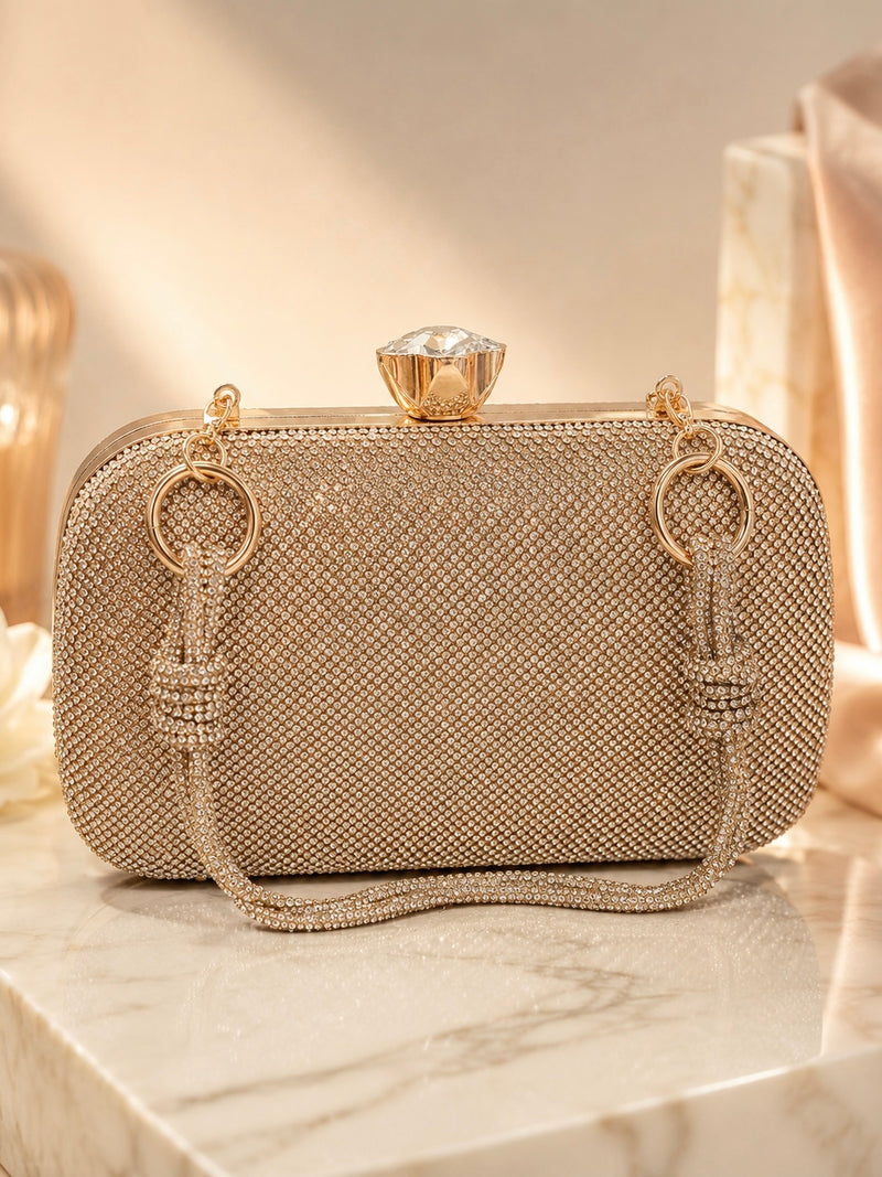 Crystal Luxe Box Clutch Bag A061