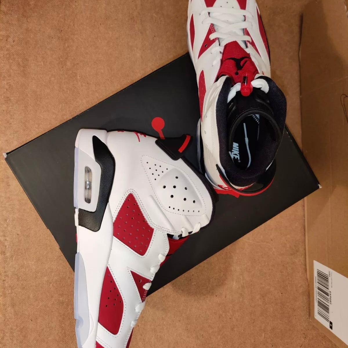 Carmine 6s Pink Midsole Pink Sole Carmine Jordan Rings White Red