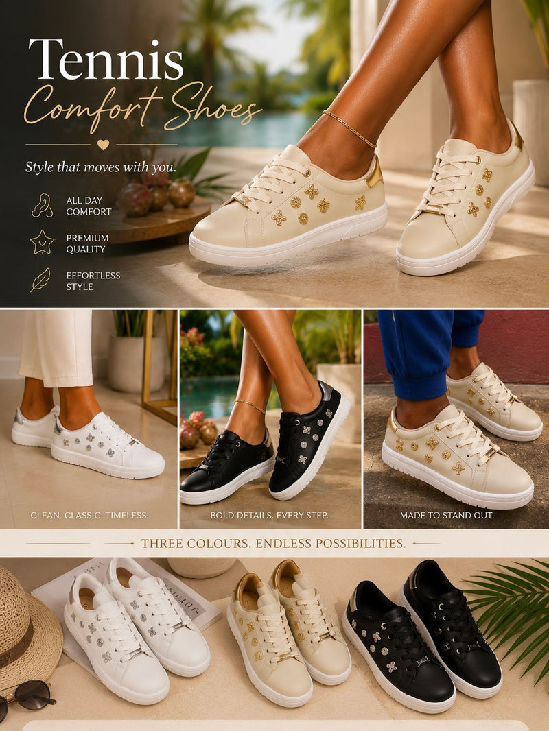 Moleca Embellished Comfort Tennis Sneakers 5791.116
