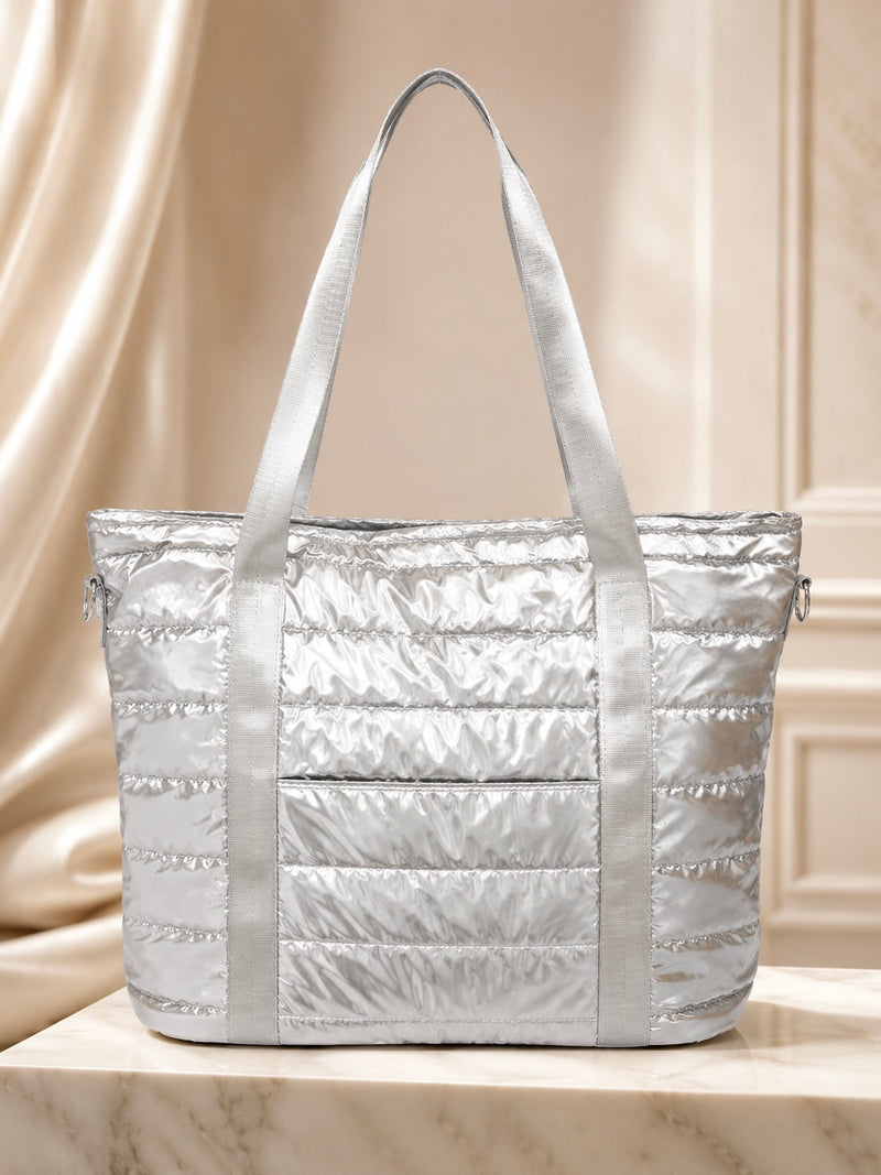 Cloud Carry Large Quilted Puffer Tote Bag A-058