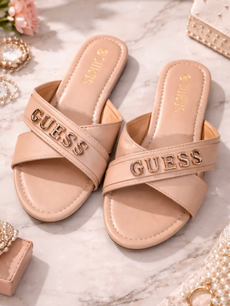 Luxe Cross-Strap Slide Sandals A15-30
