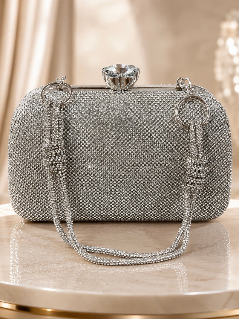 Crystal Luxe Box Clutch Bag A061