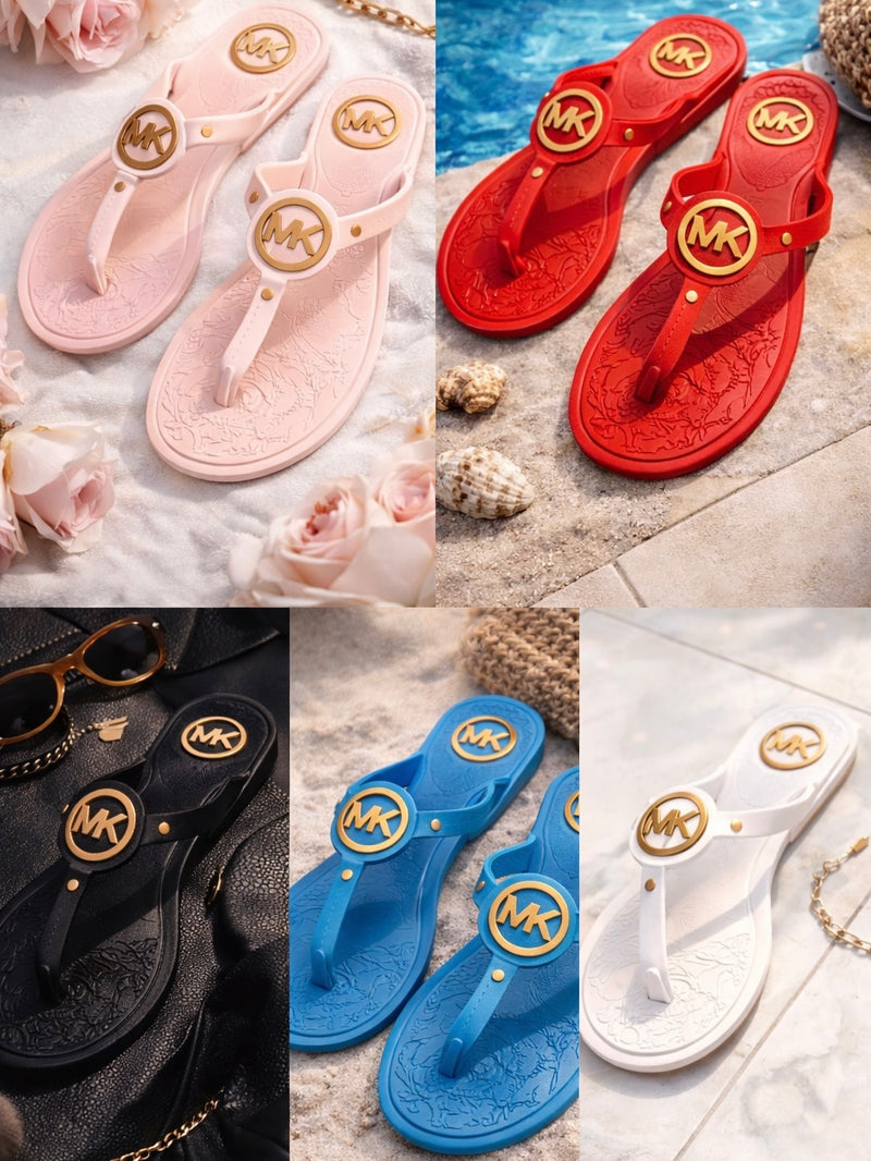 Luxe Medallion Jelly Flip-Flops A1-30