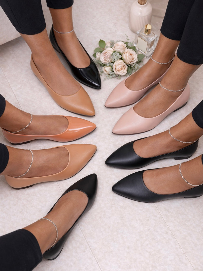 Beira Rio Pointed-Toe Comfort Ballet Flats 4136.395