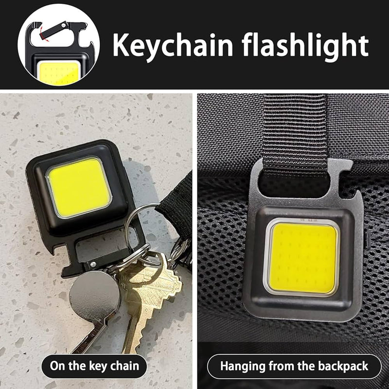 COB Single Pack Rechargeable Keychain Light - Compact & Powerful Illumination